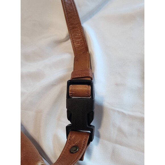 Vintage Distressed Tan Leather Fanny Pack Waist Belt Bag Adjustable Cambodia - Picture 8 of 16